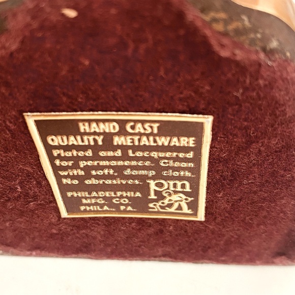 Vintage Hand Cast Bronze Philadelphia Mfg. Co Bookends Art Nouveau Botanical - Picture 8 of 8